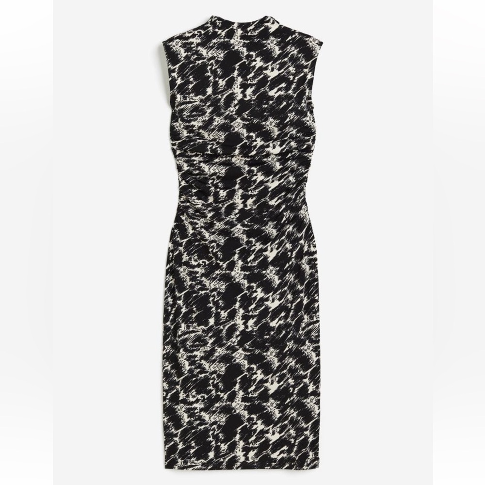 🤍🖤 SOLD OUT H&M RUCHED BODYCON DRESS SIZE SMALL 🖤🤍